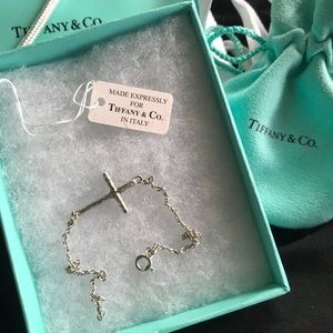 Tiffany & co dainty cross bracelet
